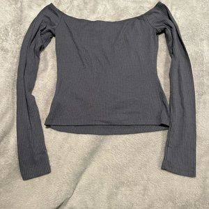 Grey off the shoulder top